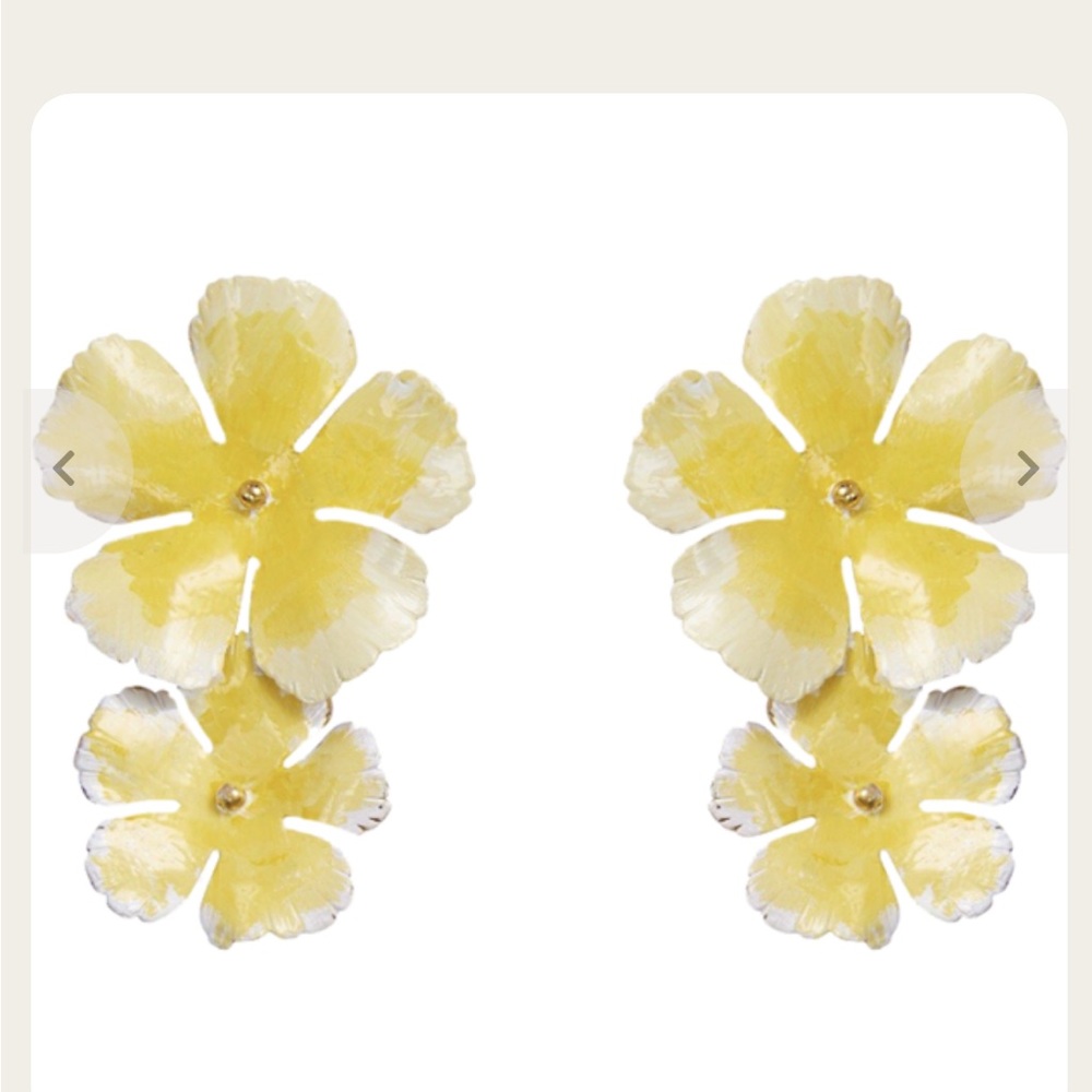 Jennifer Behr Faye Flower Earrings in Buttercup Yellow